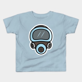 Full Face Gas Mask Sticker vector illustration. People safety objects icon concept. Full face respirator mask for smoke protection sticker design logo. Kids T-Shirt